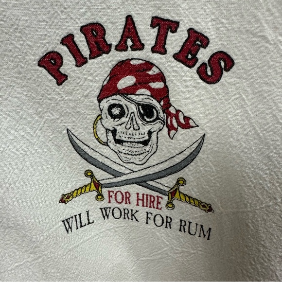 Cottonseed Pirates Will Work for Rum Full Zip White Hooded Jacket Mens XL - Picture 5 of 11